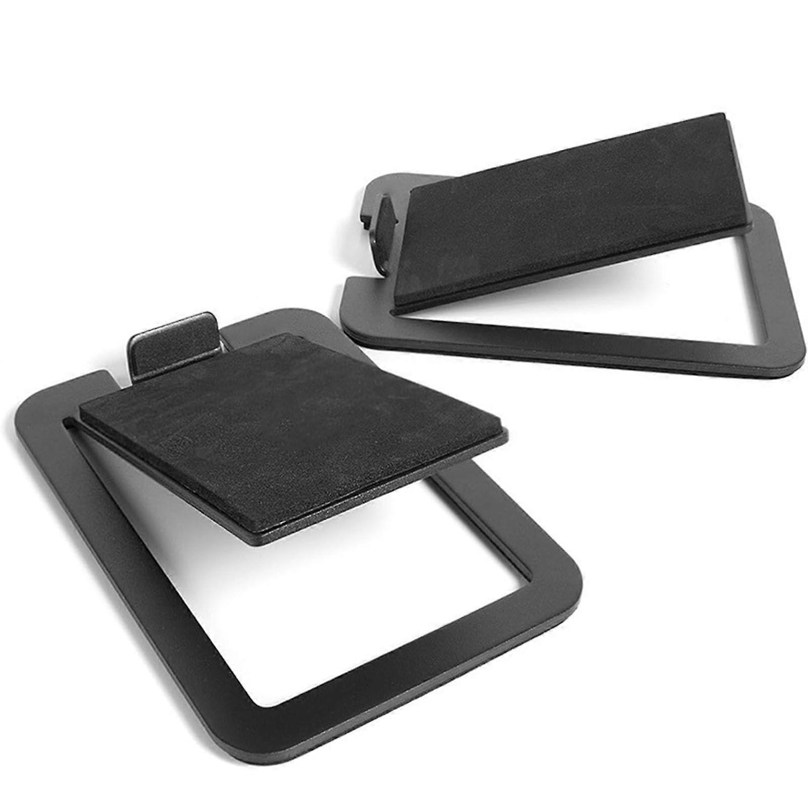 Desktop Speaker Stands 2 Pack Universal 16 Degree Tilt Studio Monitor Bracket Metal Desk Bookshelf Stand