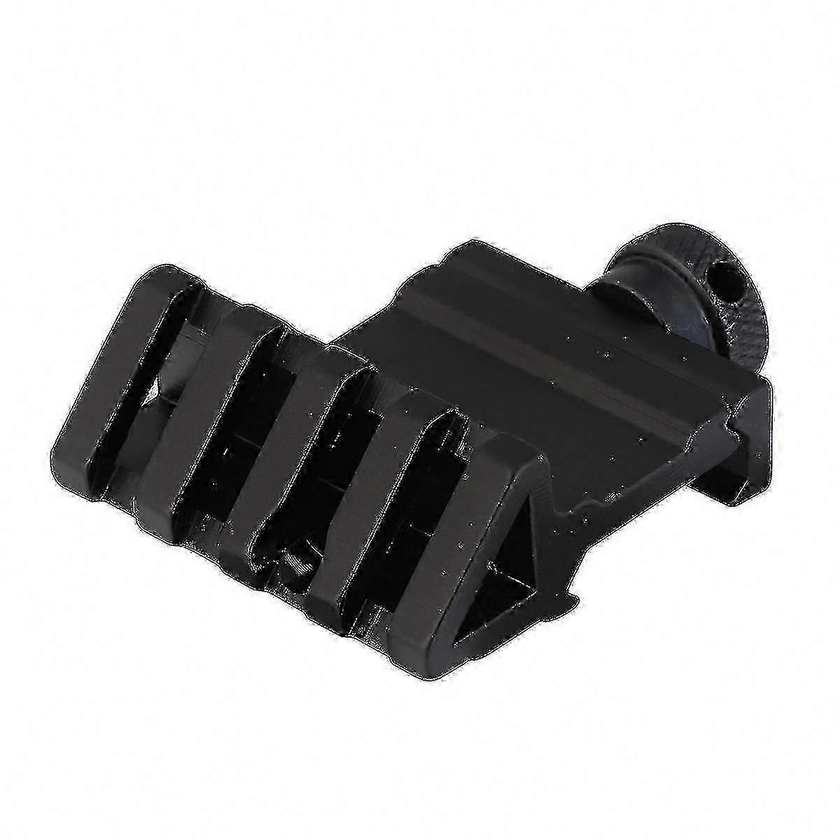 Black 45° Offset Rail Mount for Flashlight, 5x4.5cm Side Rail Adapter for Outdoor Use