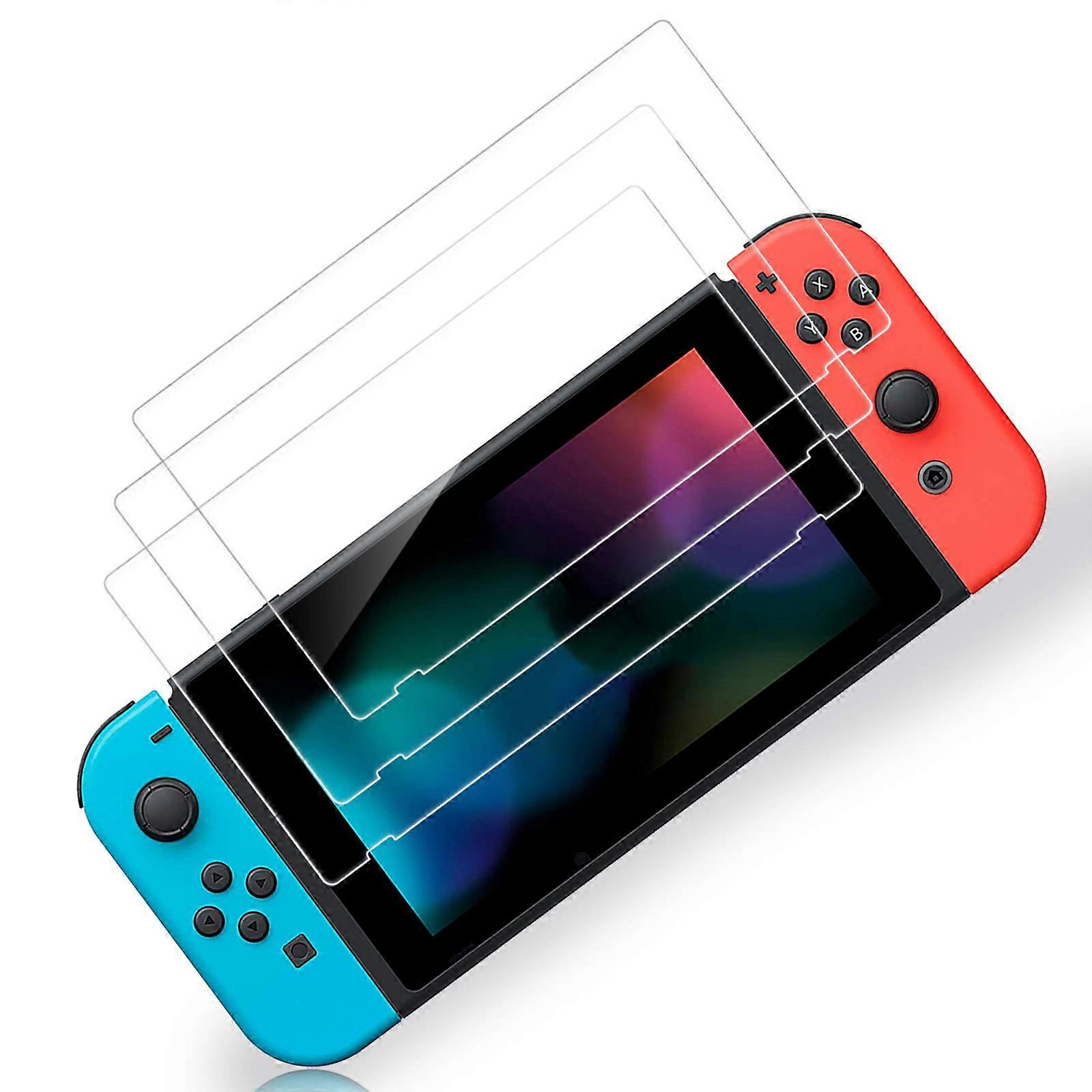 Screen Protector Tempered Glass 9H Blue Light Filter AntiScratch 3 Pack for Nintendo Switch