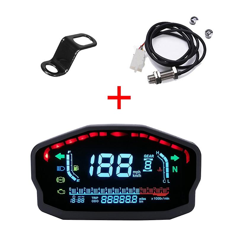 For 1,2,4 Cylinders Motorcycle Lcd Speedometer Digital Backlight Odometer