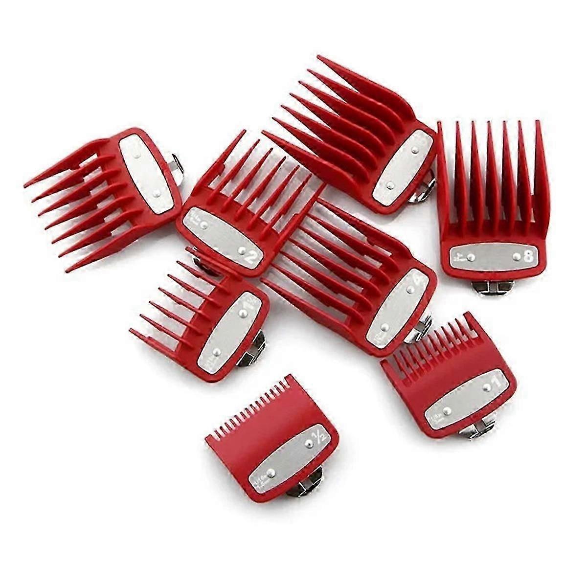 8Pcs Professional Limit Comb Cutting Guide Combs Set for & & Clipper Comb Guard Barberia