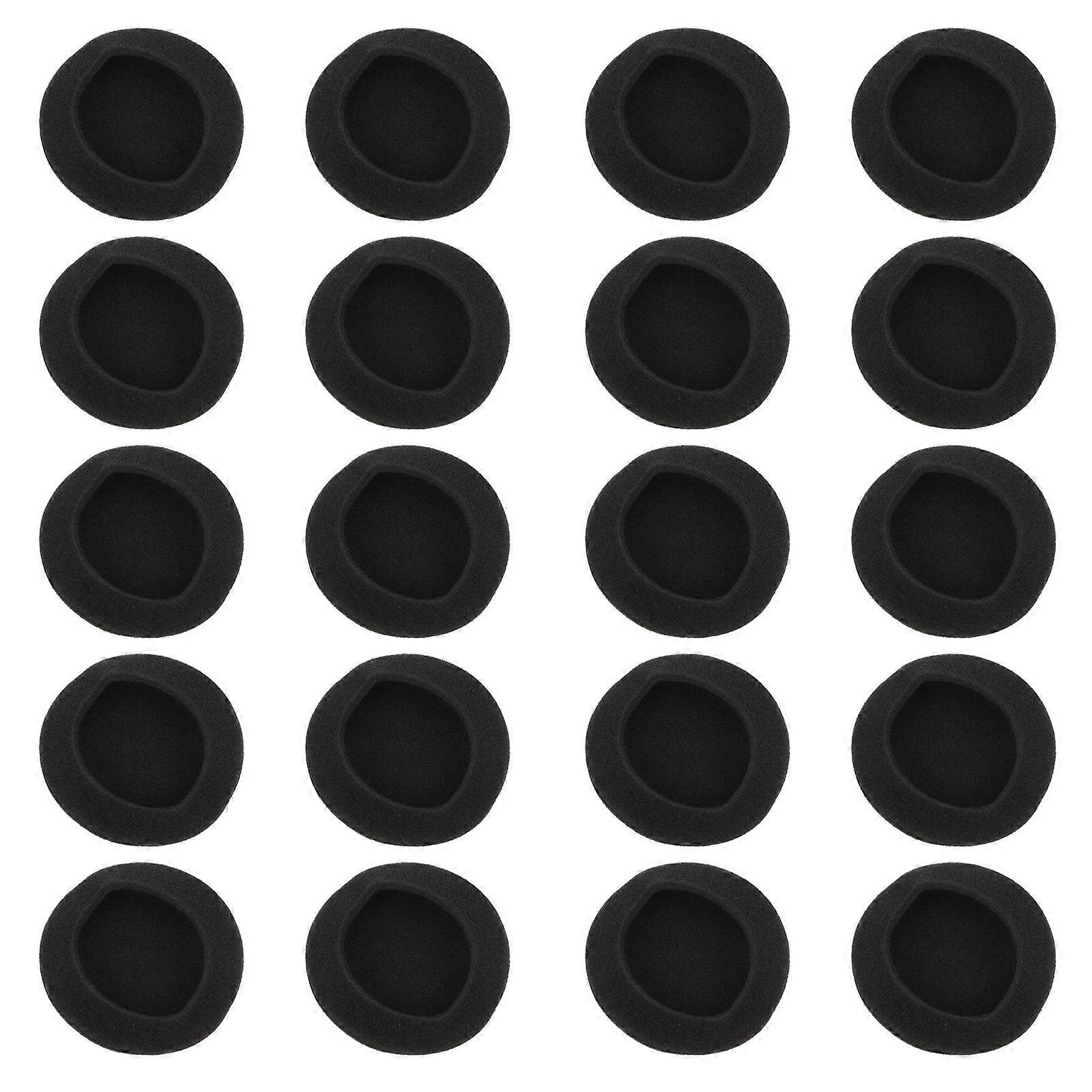 Headset Earpads for Earphone Replacement 40Pcs Comfortable Black Cushions