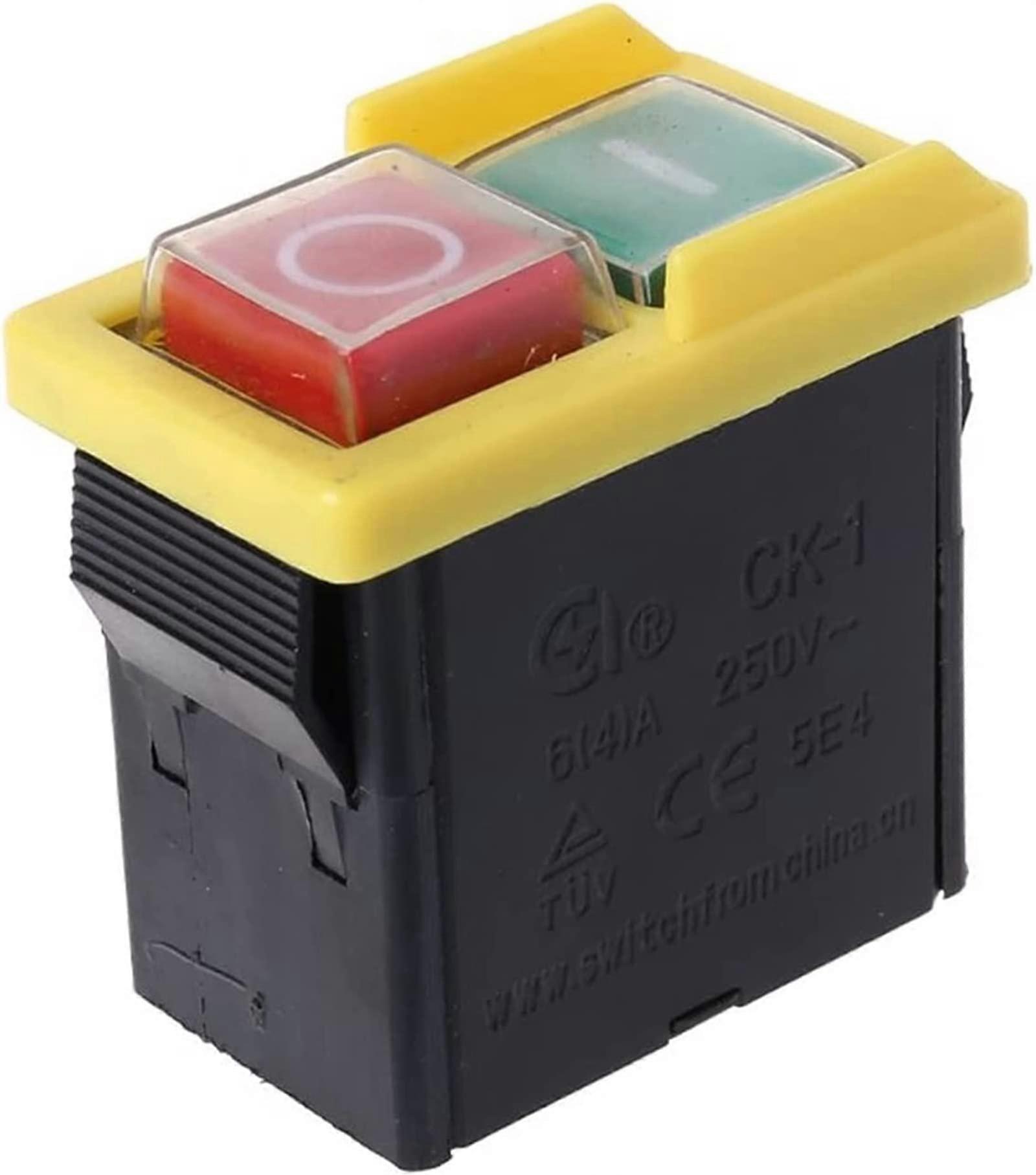 Waterproof Push Button Power Switch KJD6 AC 250V Electromagnetic On Off Control Box for Drill Saw Cutter