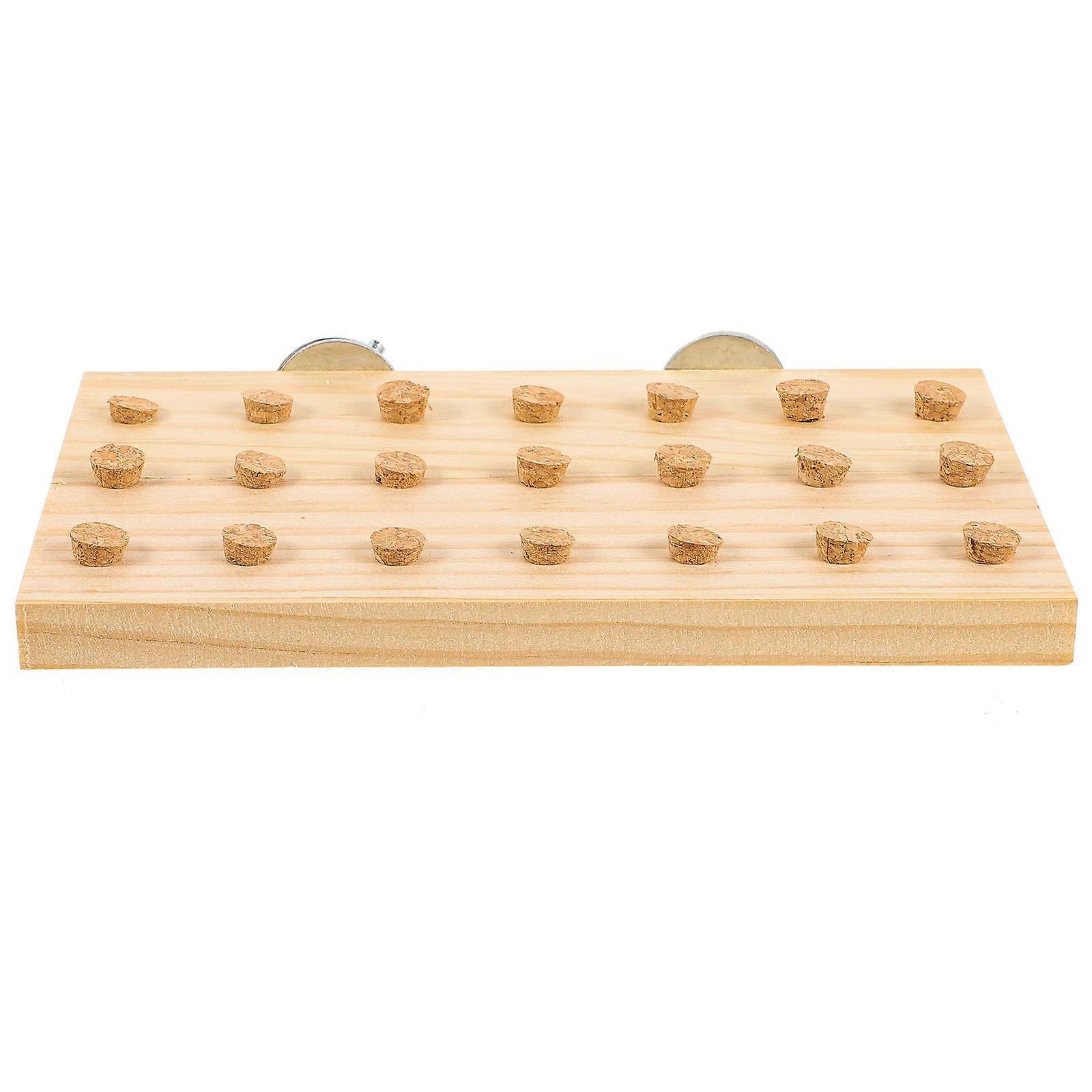 Parrot Exercise Toy Wood Perch Platform for Pet Standing Use