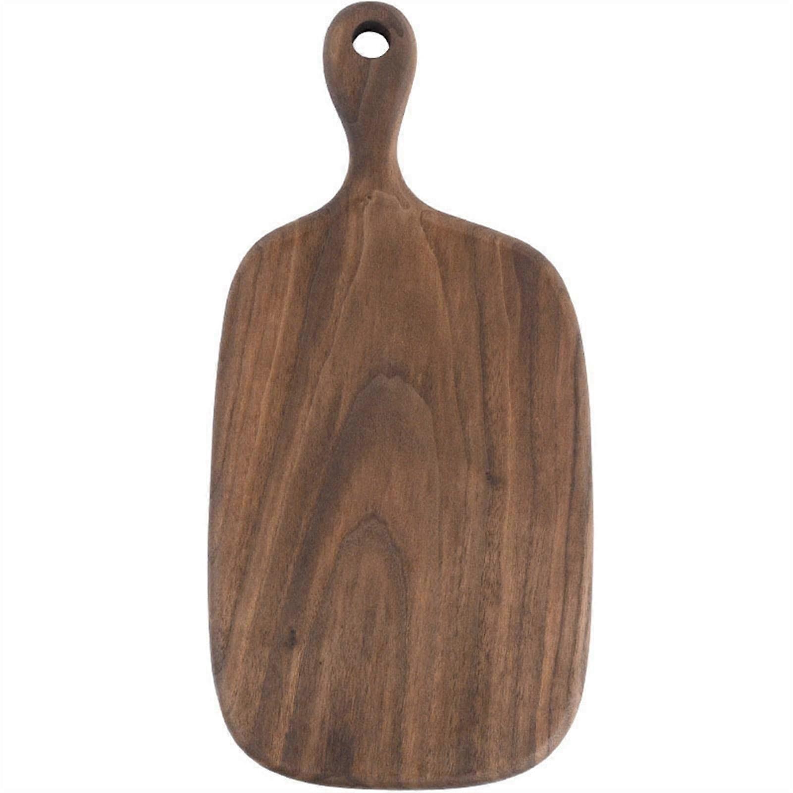 Solid Wood Cutting Board for Pizza Steak Bread Fruit  Rustic Round Serving Platter A