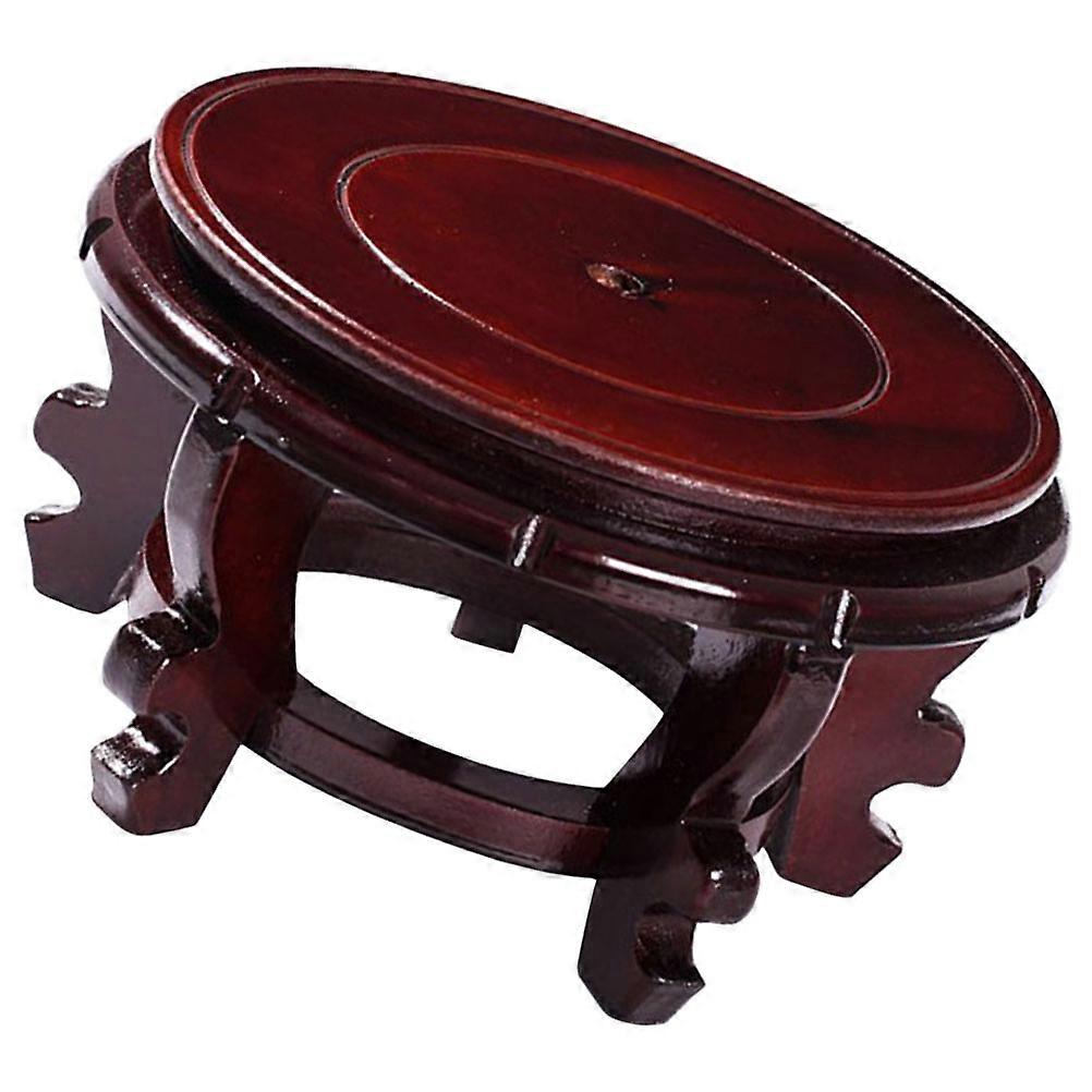 Solid Wood Base Flowerpot Stand for Storage Use with Light Brown Finish