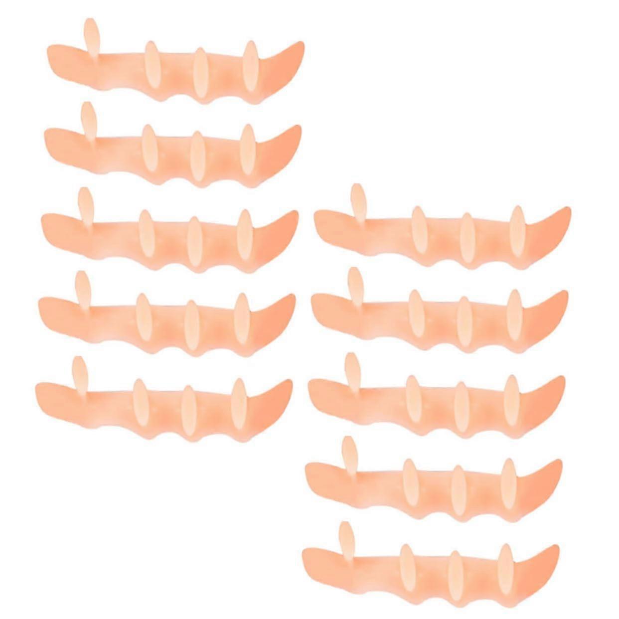 Toe Separators and Protectors 10pcs Silicone Toe Straighteners for Hallux Correction and Foot Alignment