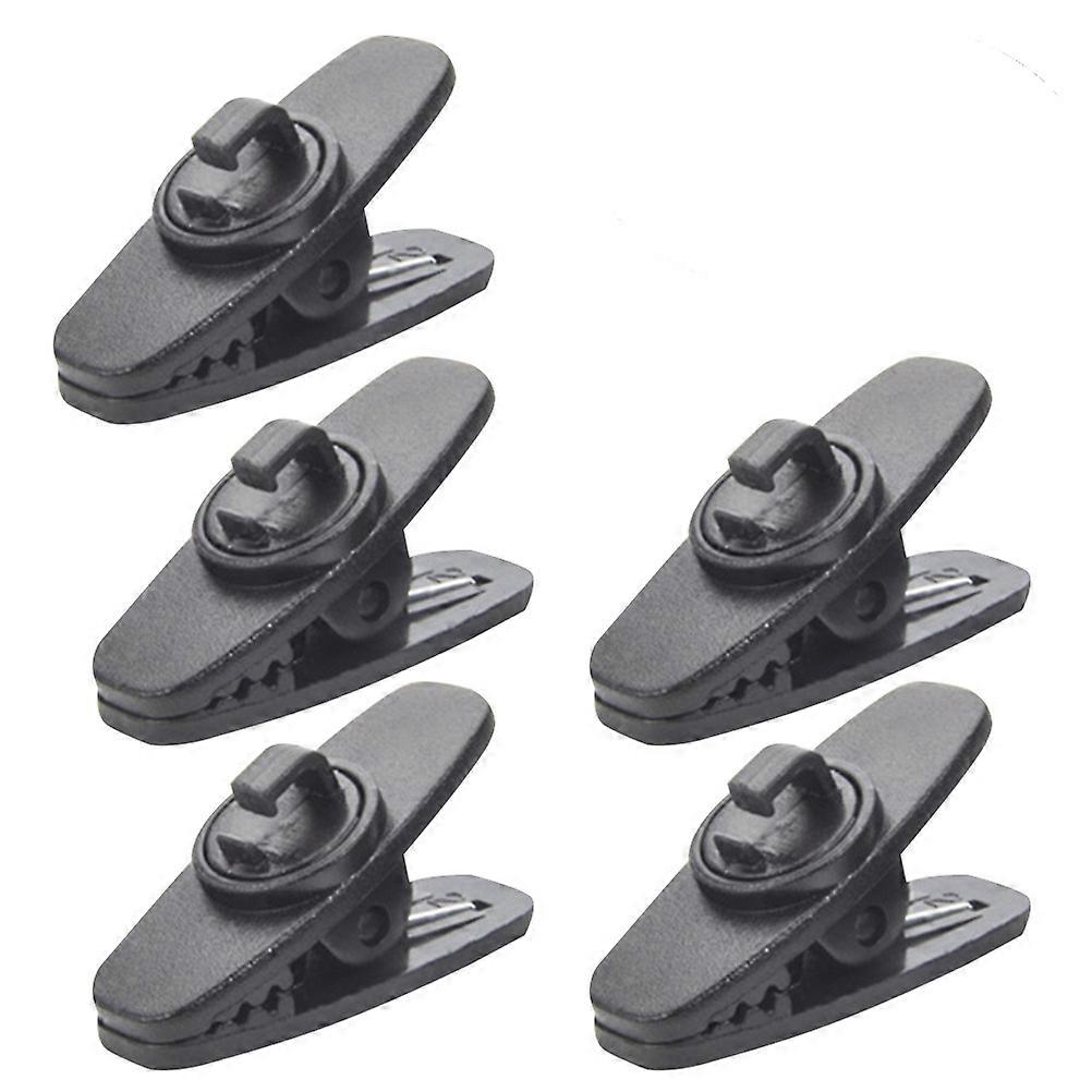 Rotating Headset Clamps for Headset Use 5Pcs Portable Cable Clamps Black