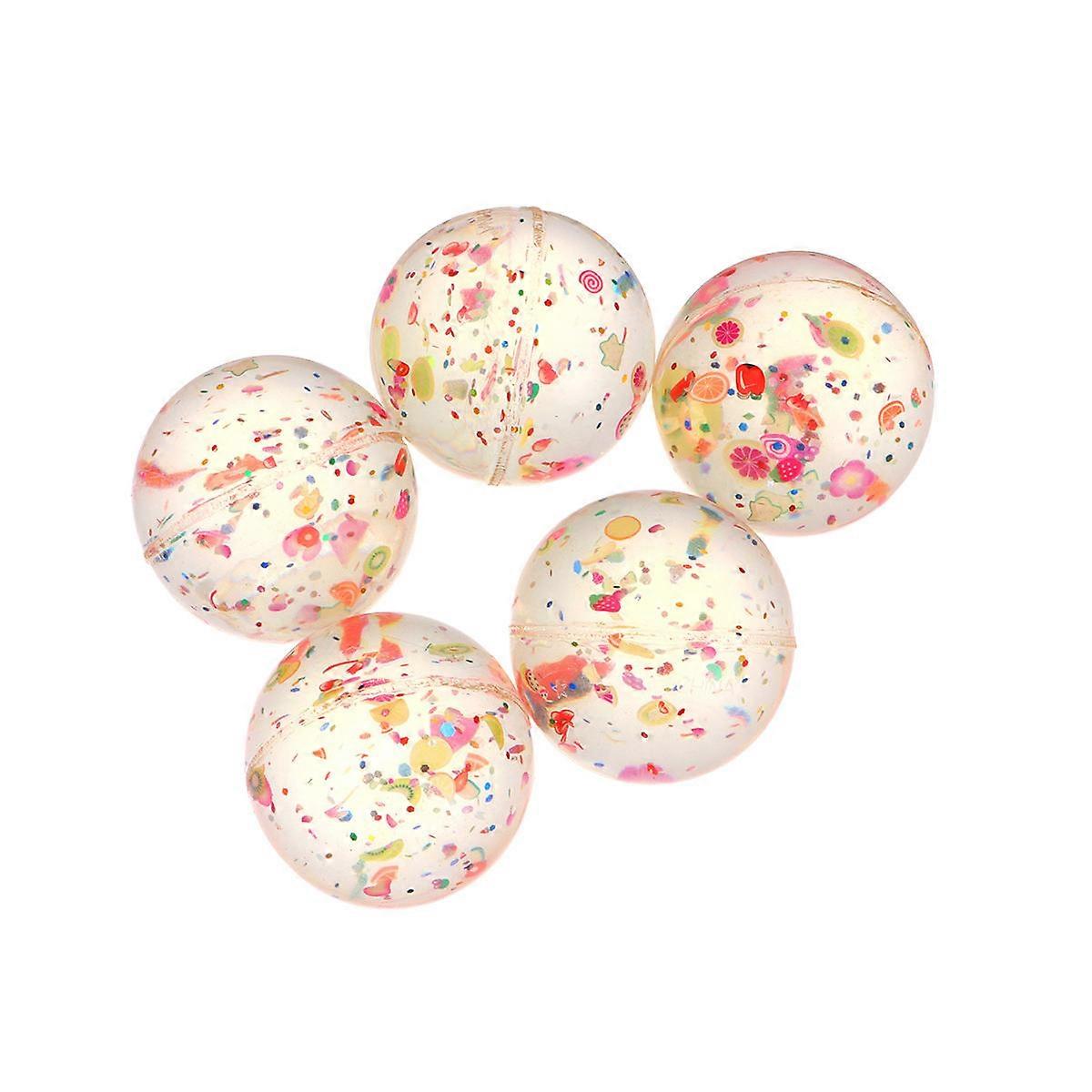 Kids Learning Toy Transparent Ball for Playing 5Pcs Fruit Themed Set