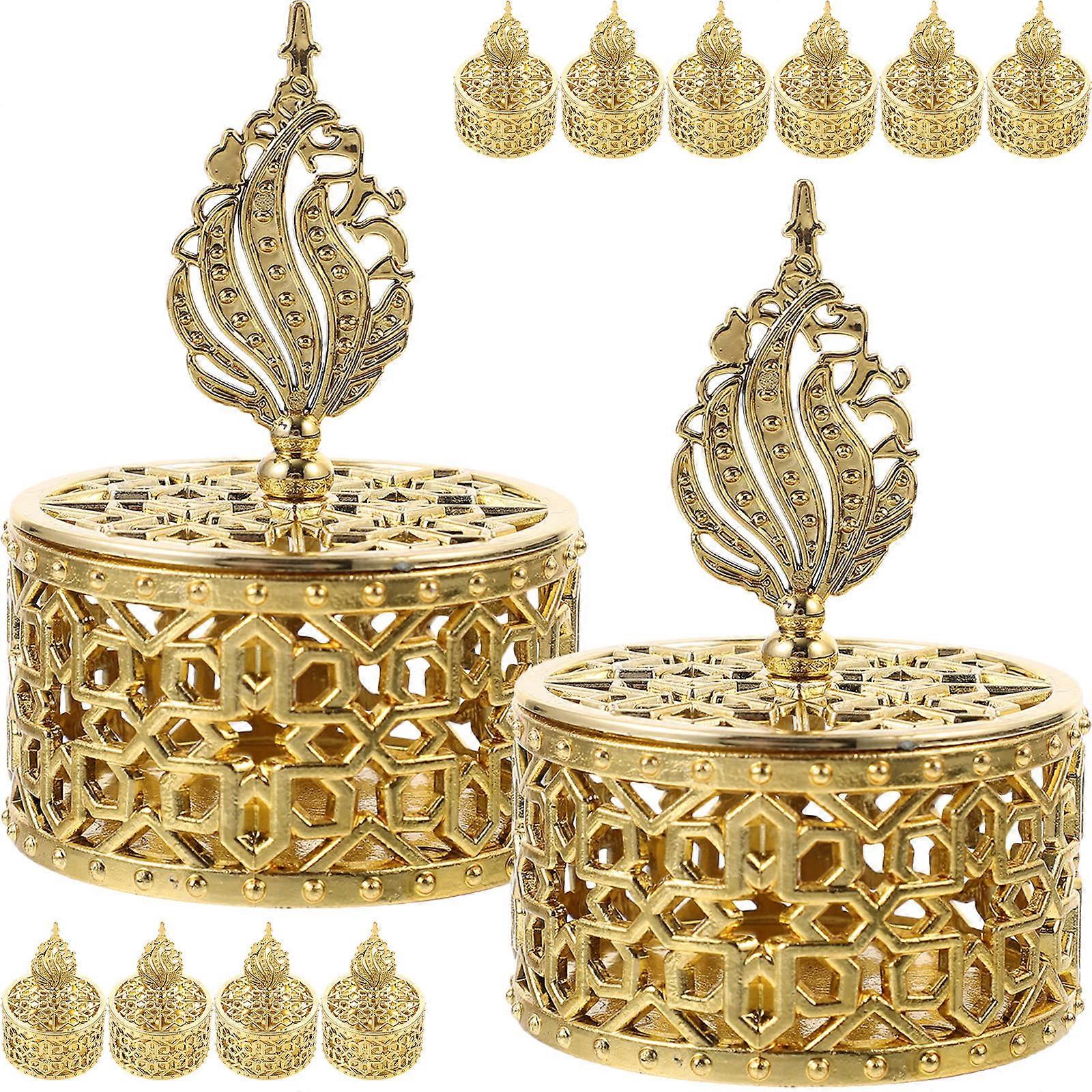 Golden Candy Box Plastic Containers for Wedding Candy 12Pcs Storage Boxes