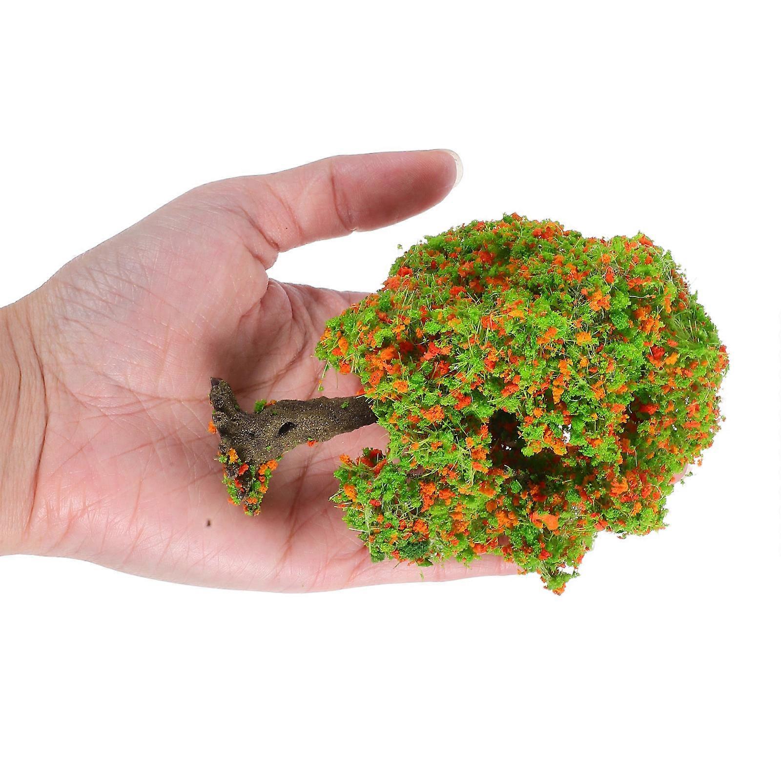 Tiny Tree Model for Decoration 5Pcs Green Artificial Landscape Decor Trees