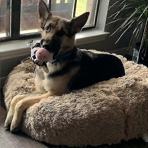 Large Dog Bed Extra Large Plush Round Pet Bed with SelfWarming Surface and Raised Rim Support