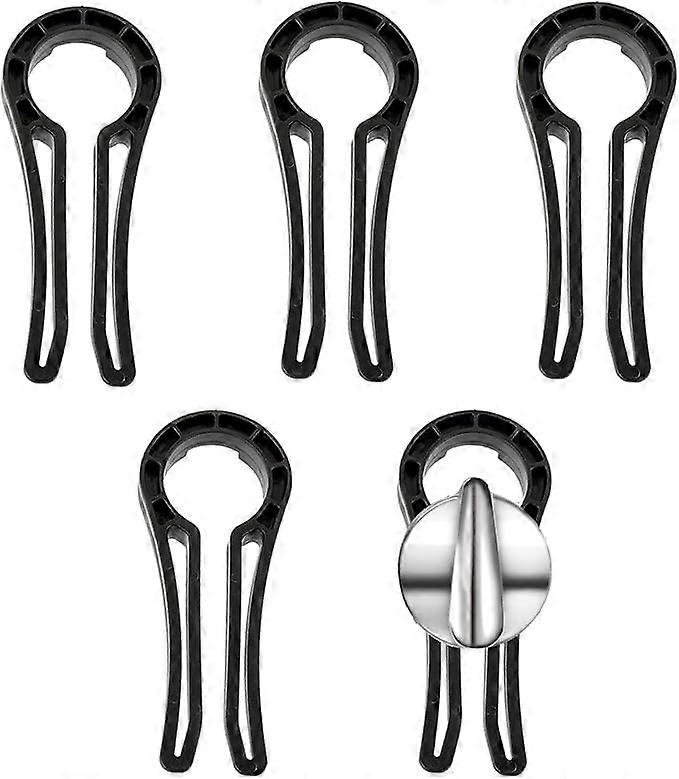 Set of 5 locks for cooker knobs, child safety guards