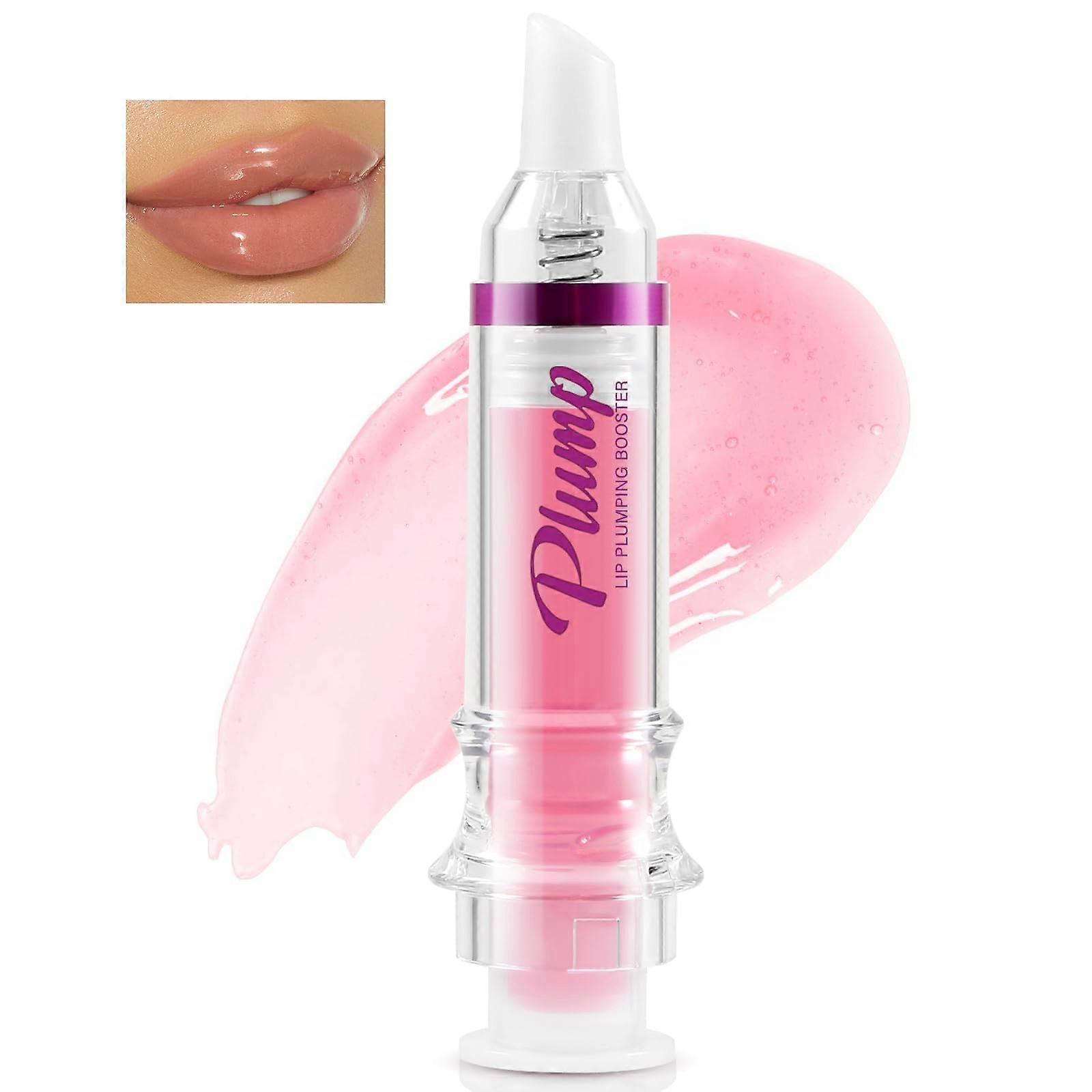 Lip Plumper Gloss with Deep Hydration, Waterproof  Shine, Long Lasting Moisturizing Lip Gloss