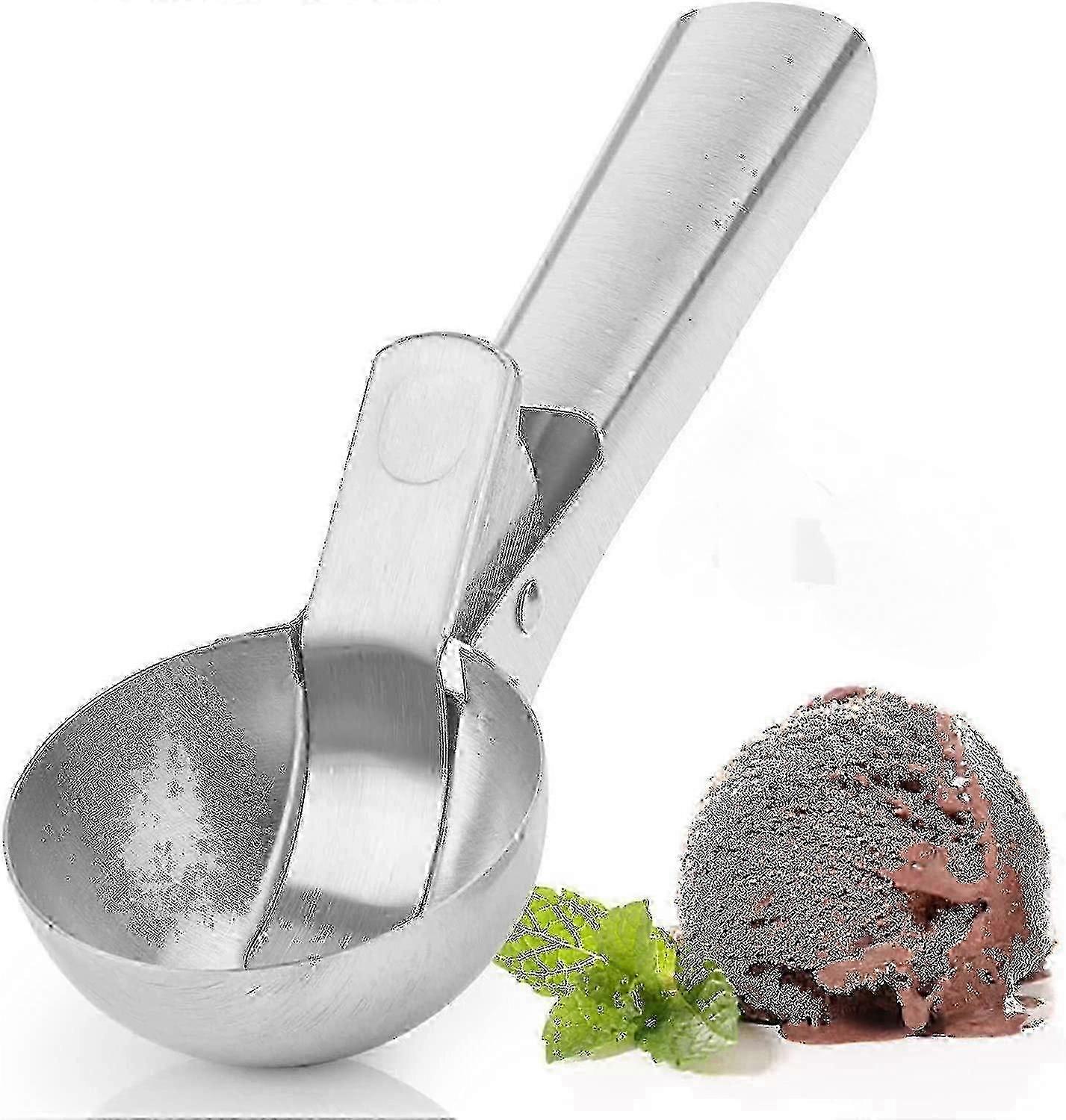 Trigger release scoop for ice cream with dishwasher safe