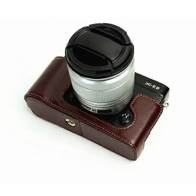 Genuine Split Leather Half Camera Bag Cover for Fujifilm XE1 XE2