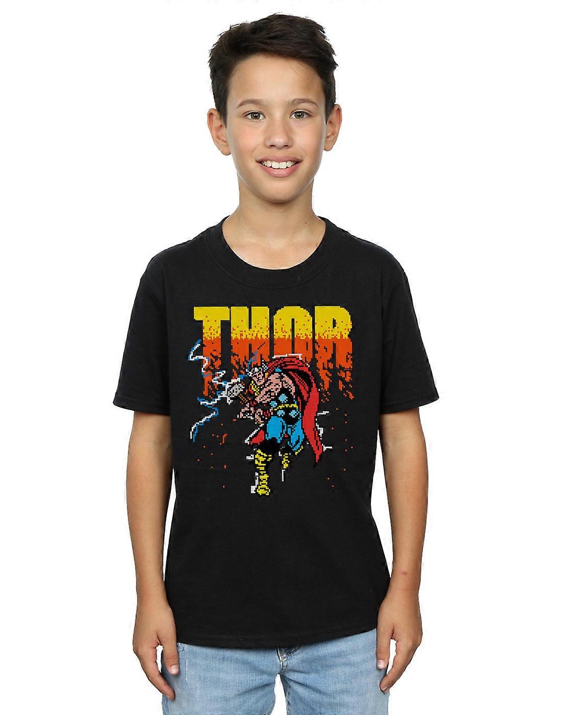 Marvel Boys Thor pixelated T-paita