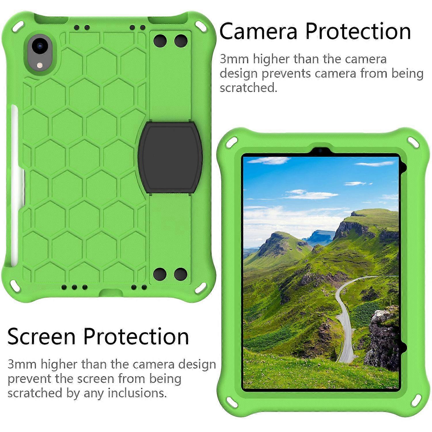 Honeycomb Texture EVA Tablet Shell with Shoulder Strap for iPad mini (2024)/mini (2021)