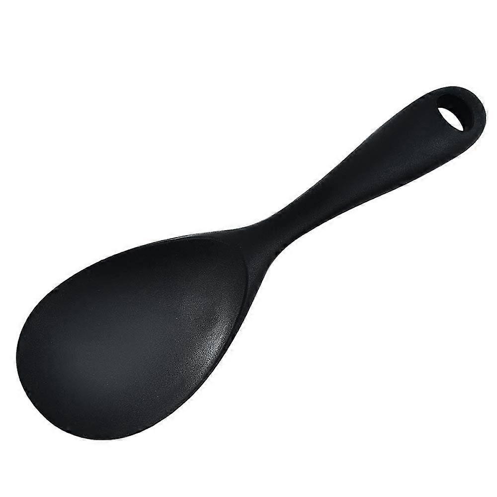 Silicone Rice Paddle Non Stick Surface Long Handle Heat Resistant Odorless Kitchen Spatula Black