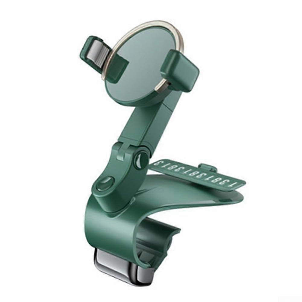 360 Rotating Car Phone Holder with Adjustable Dashboard Mount and Secure ClipOn Cradle Green