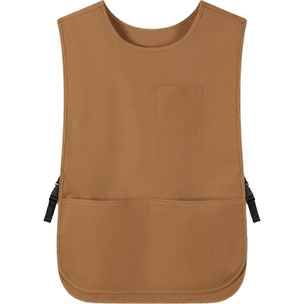 Waterproof Kitchen Apron with Pocket, Adjustable Chef Apron for Adults, Brown Custom  Printing