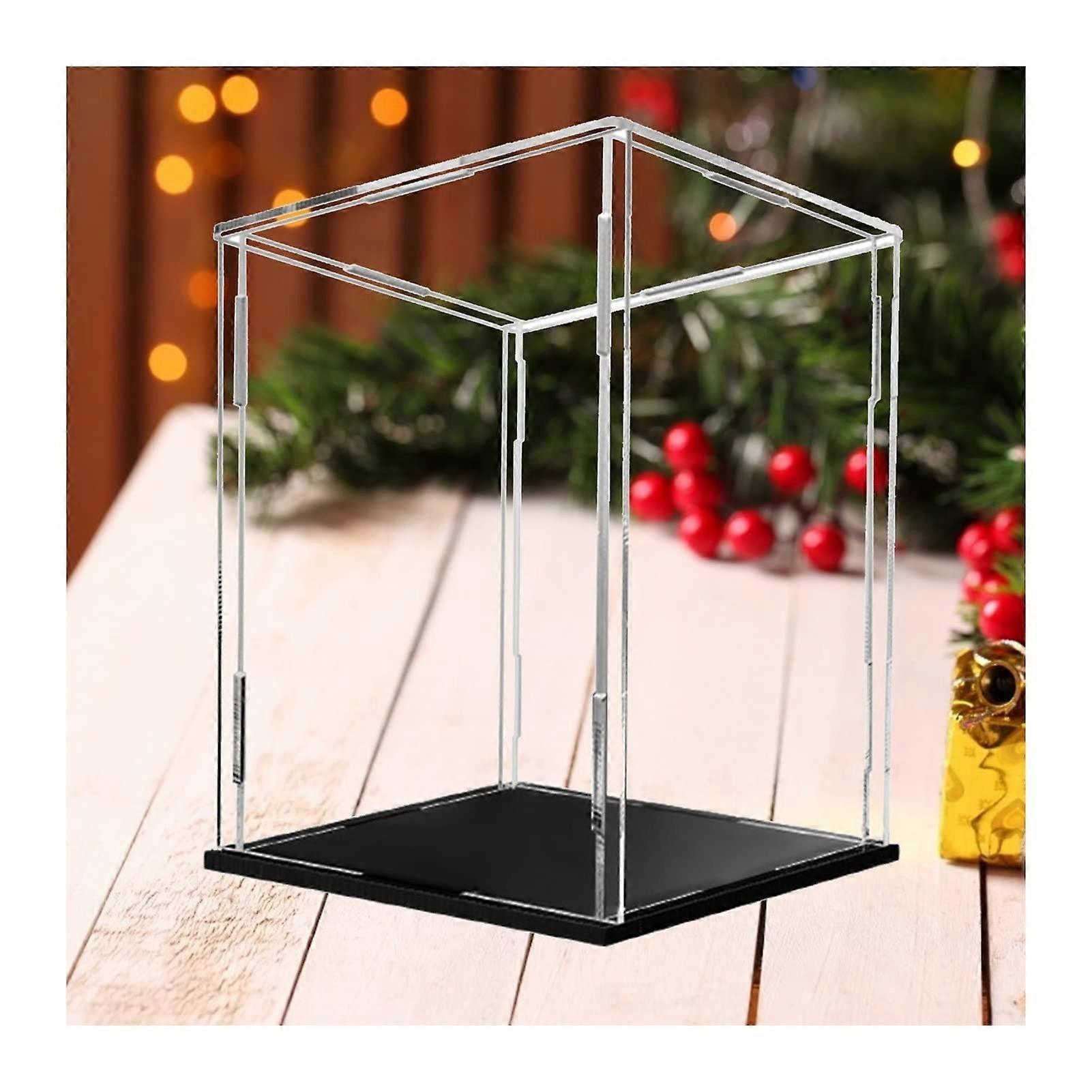 Clear Acrylic Display Case 2MM Dustproof Cube Box for Figures Models Countertop Showcase