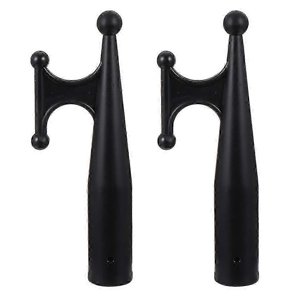 Boat Hook Nylon Replacement Boat Hook End for Yacht Use 2Pcs Black