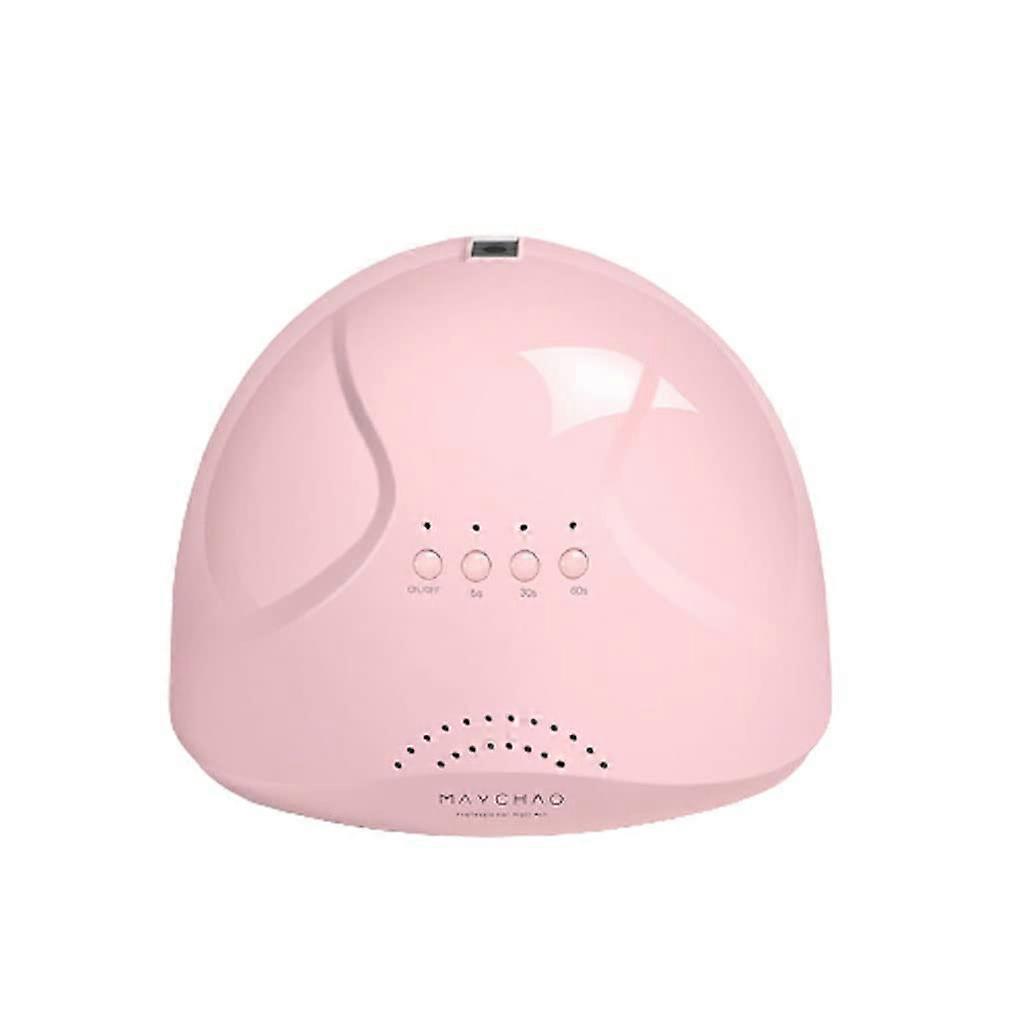 48W UV LED Nail Lamp with Sensor for Professional Gel Nail Drying, Pink, Full Coverage