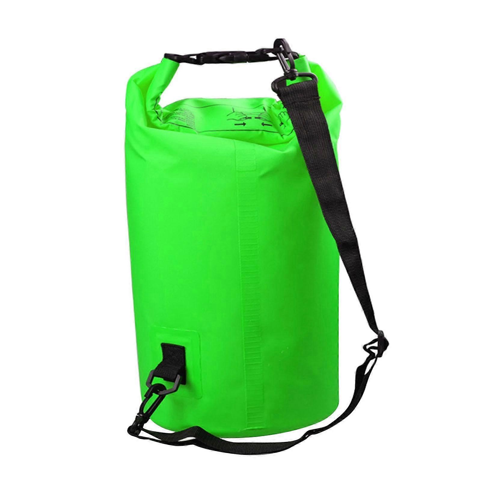 Dry Bag Waterproof Roll  10L Backpack with Adjustable Strap for Kayaking Boating Camping Green