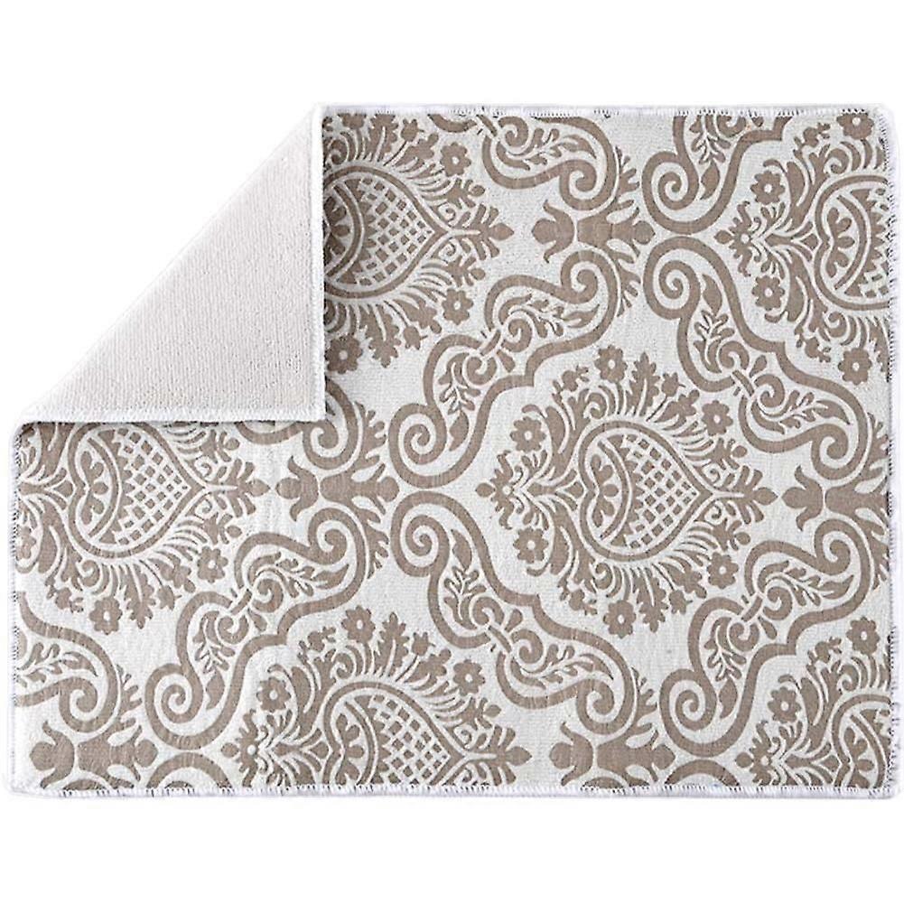 Ultra Absorbent Microfiber Kitchen Drying Mat, 19 x 15 Inches, Light Brown, 1 Pack