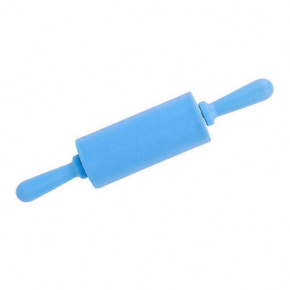 Kitchen Dough Roller with Silicone Flour Stick and Plastic Handle for Rolling Pin Use