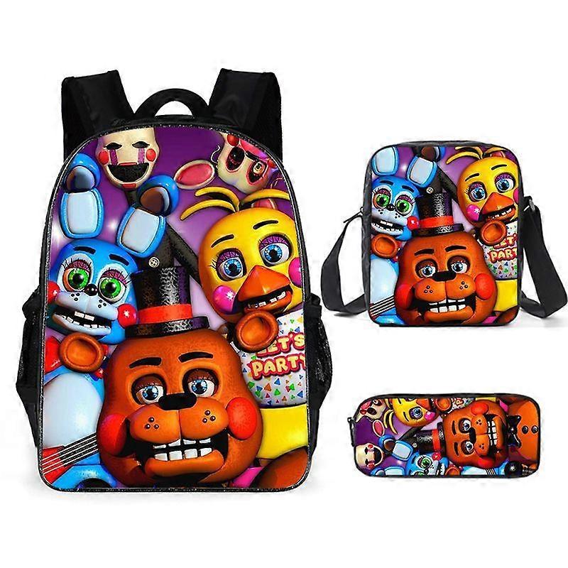 Five Nights Backpack, School Bag, Children's School Bag, Backpack, Men's Backpack, Laptop Backpack, Three-piece Backpack