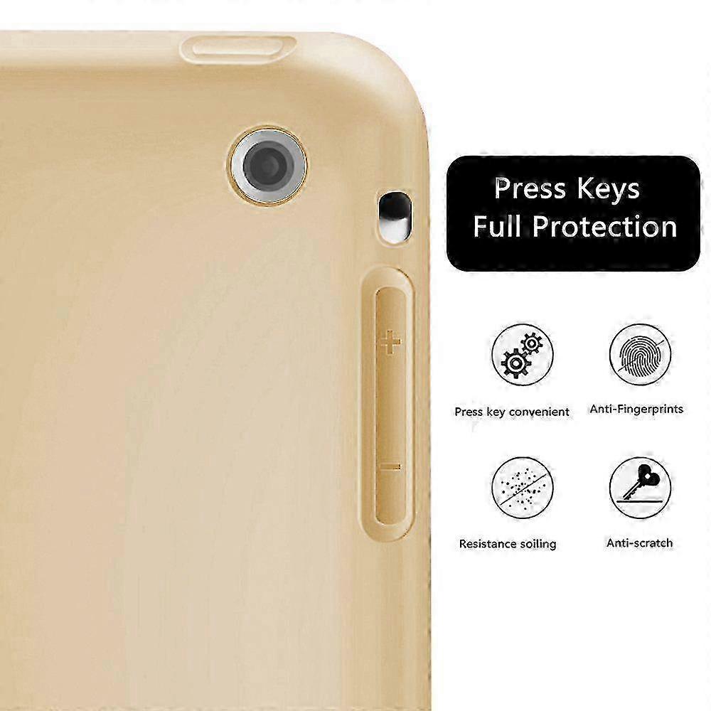 Smart Case compatible with iPad Air 2, Translucent Matte Back Magnetic Case with Auto Sleep/Wake-gold