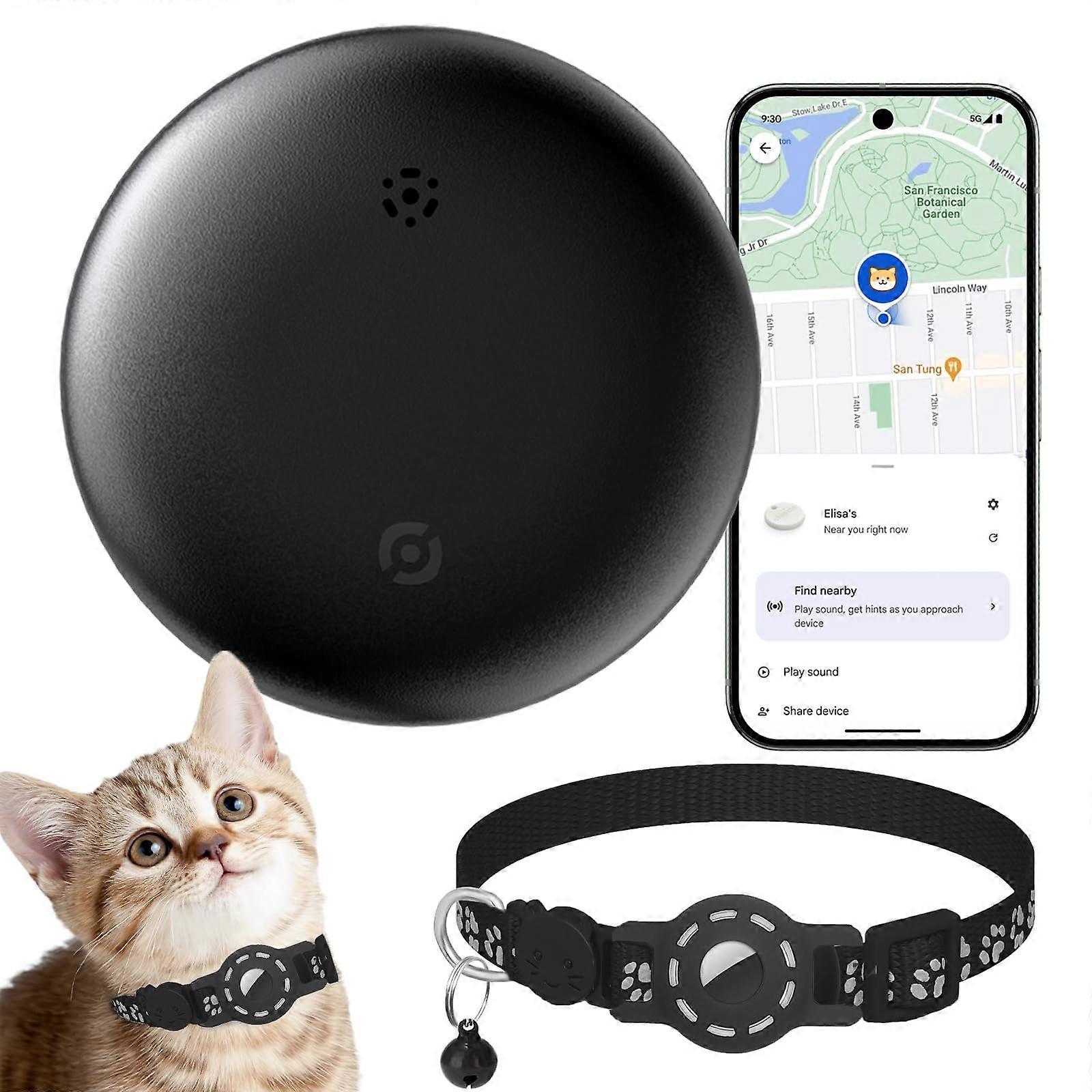 Bluetooth Tracker Compatible with Android with GPS for Cats Keys and Bags, IP67 Waterproof, 365Day Battery