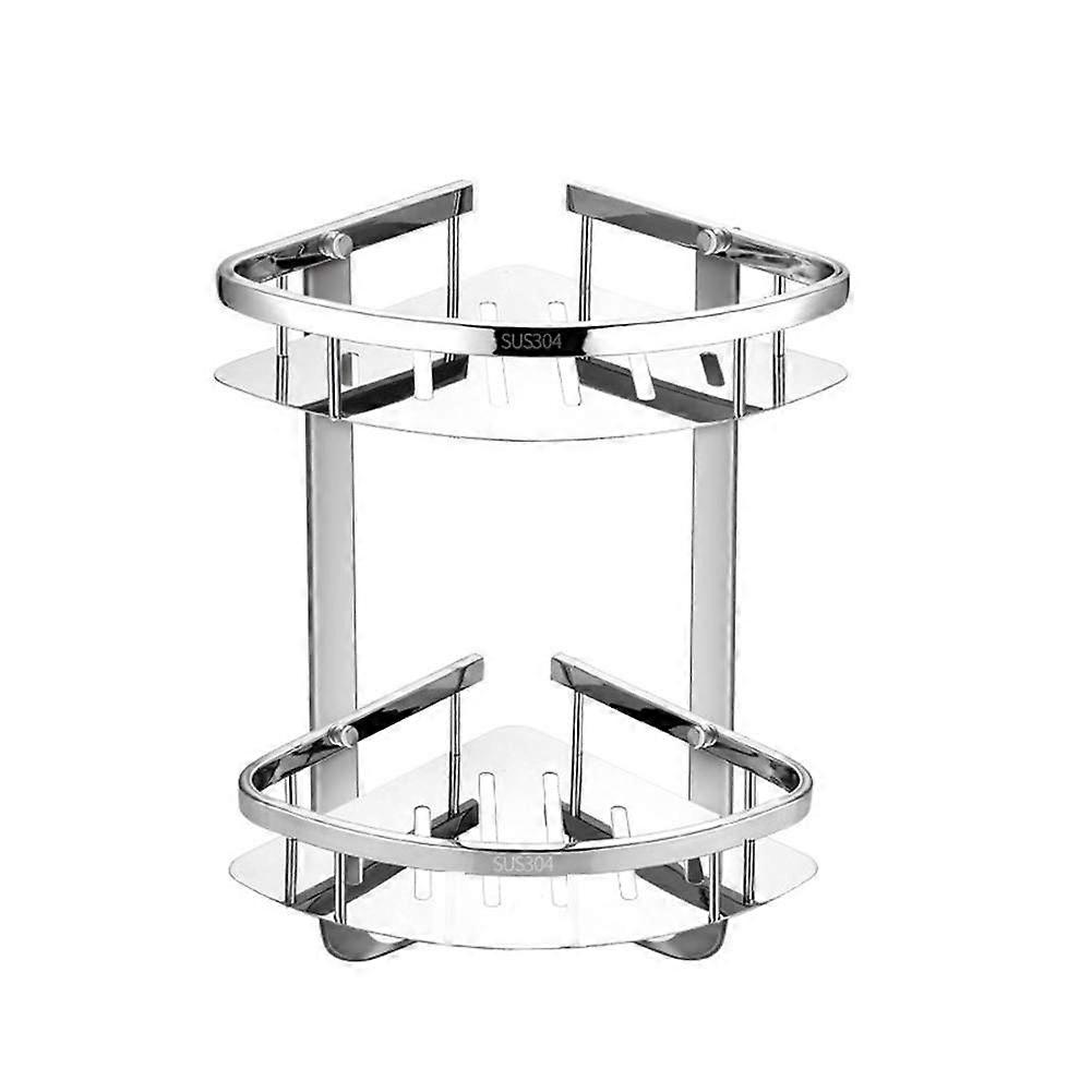 304 Stainless Steel Bathroom Corner Shelf Rustproof Triangle Shower Caddy SpaceSaving Storage
