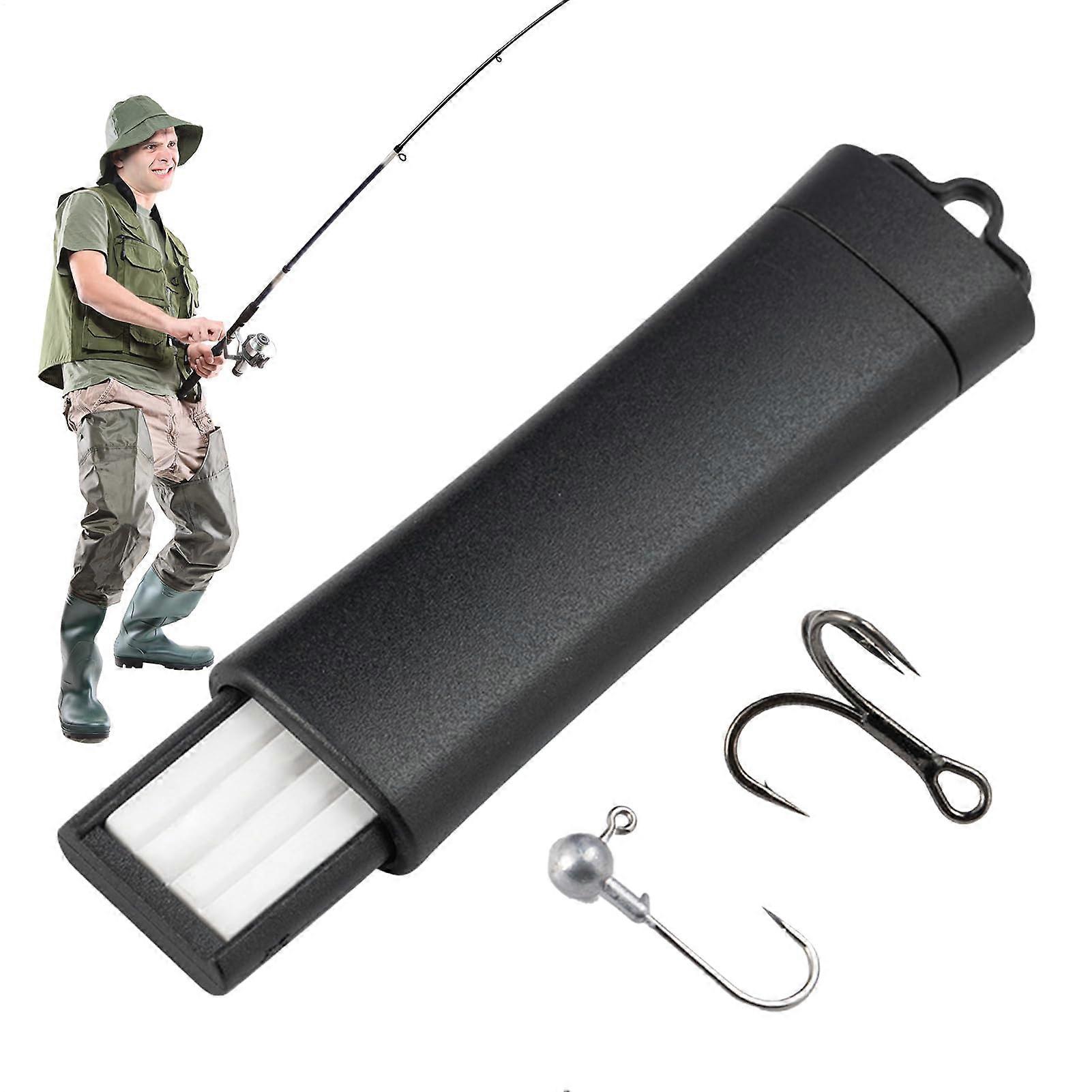 Fishing Hook Sharpener Ceramic Retractable File for Precise Hook Sharpening Bass Trout Anglers