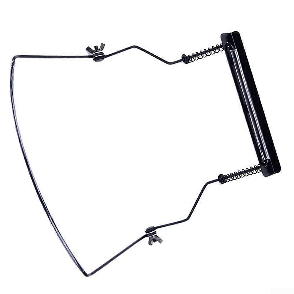 Adjustable Harmonica Holder with Spring Tension and Rubber Neck Pad for Hands Guitar Playing