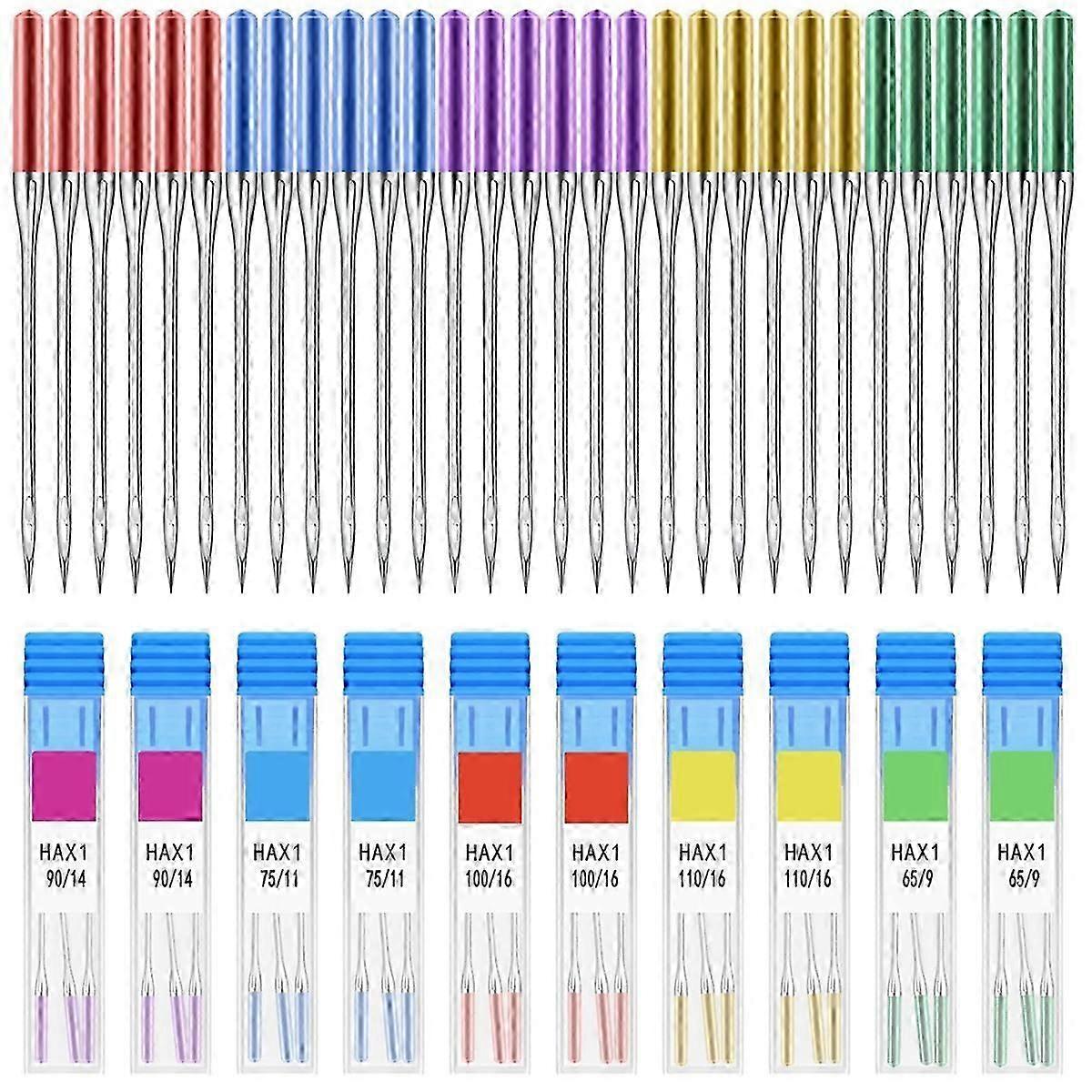30 PCS Universal Sewing Machine Needles,Regular Point Sewing-Needles