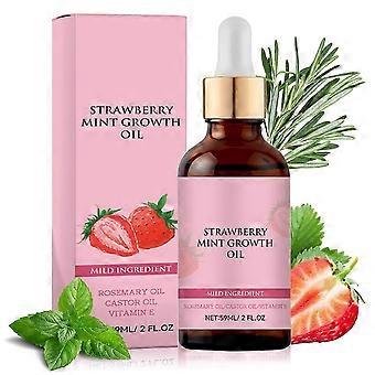 Strawberry Mint Growth Oil, Natural Rosemary Hair Oil, Hair Care and Thick Hair Oil 59ML