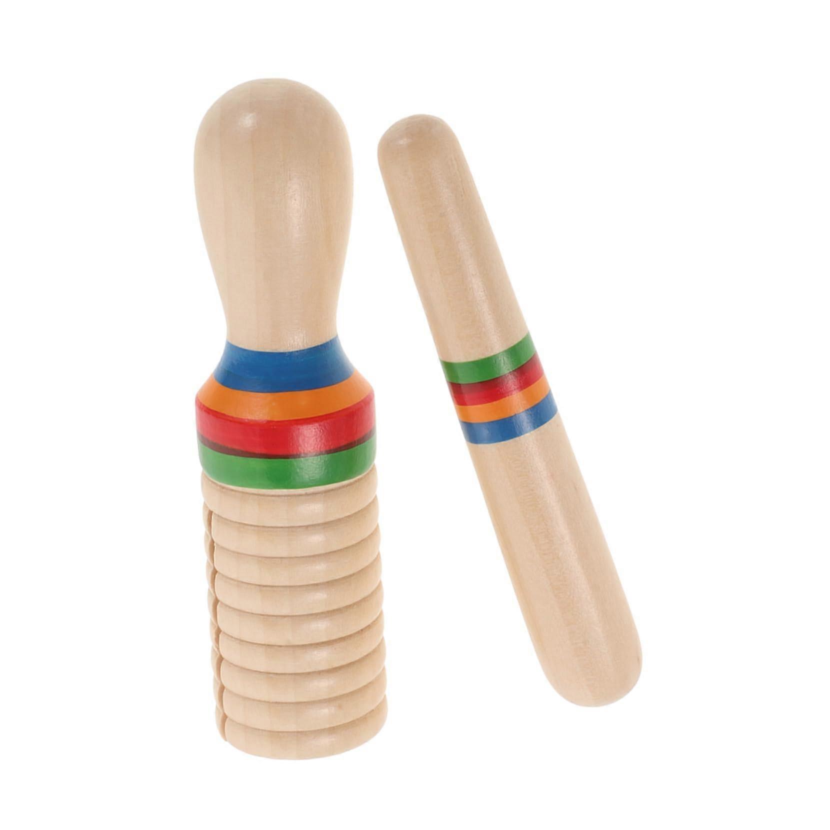 Wooden Percussion Instruments Set with Mallet for Kids Classroom Rhythm Training and Beginners