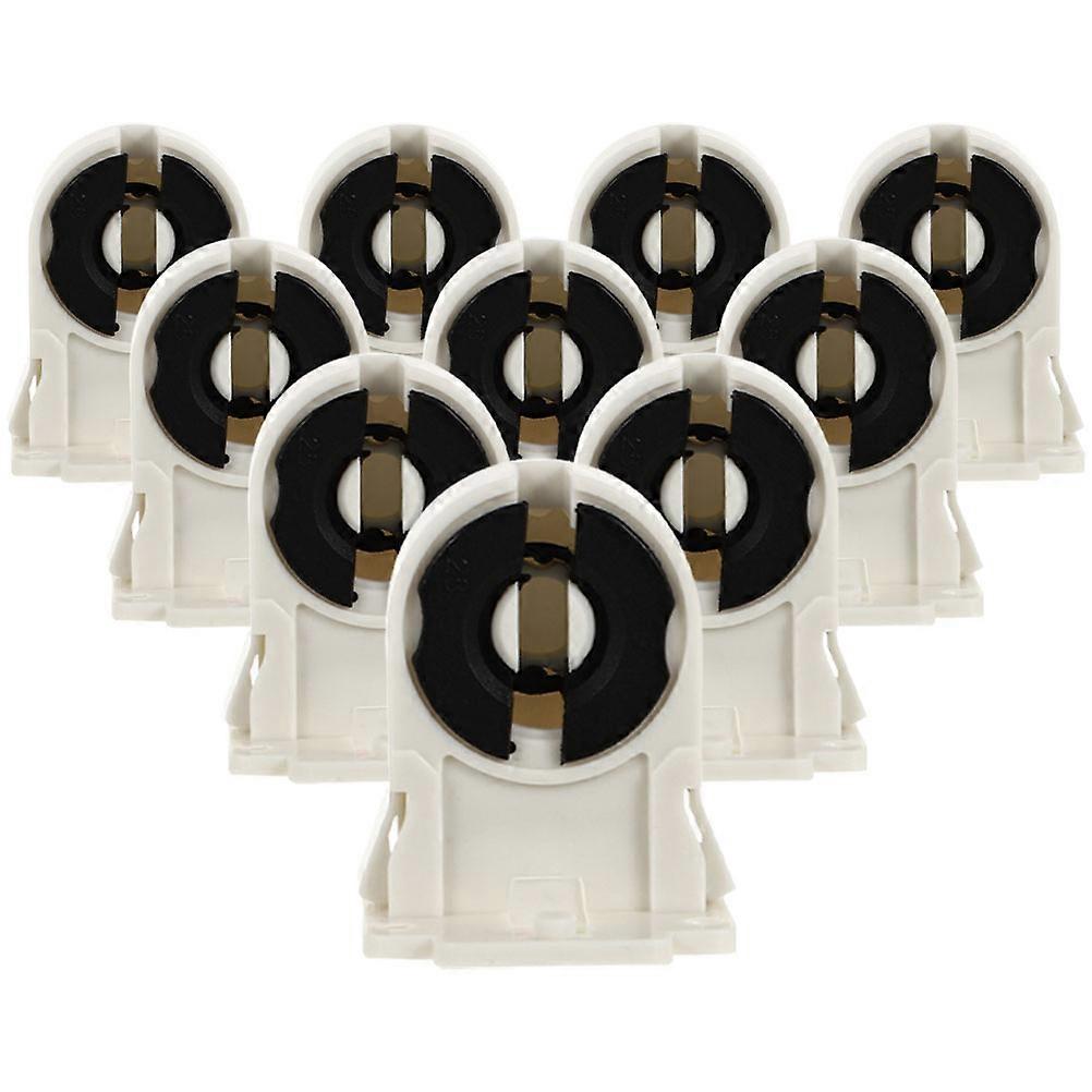 10Pcs Fluorescent Lamp Holder Socket for Lighting Use with ABS Material