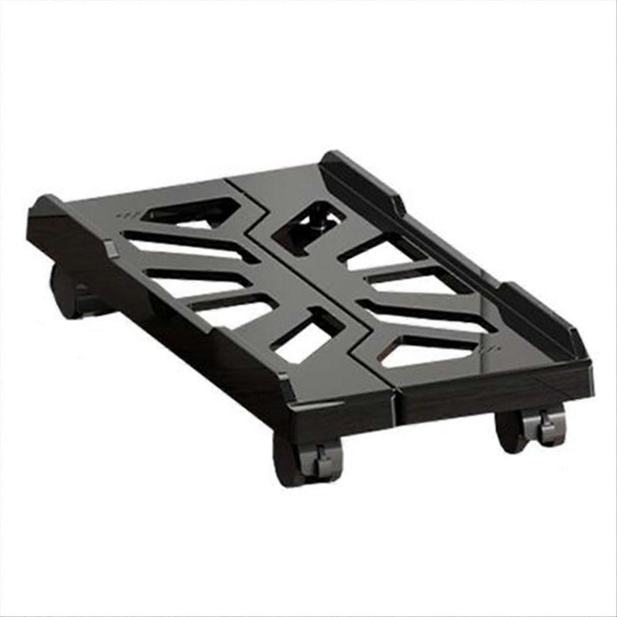 Computer Tower Stand Adjustable Mobile CPU Stand Black