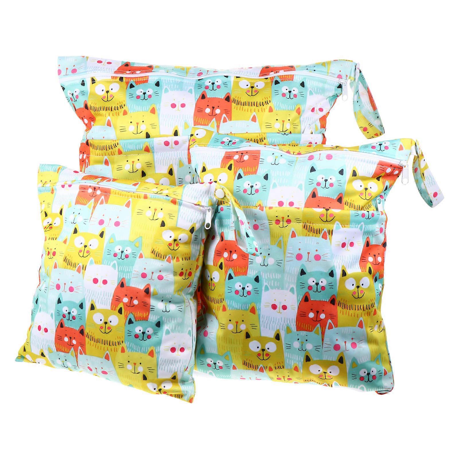 Nursery Diaper Bag Durable for Storage Use 3Pcs Waterproof Storage Pouch