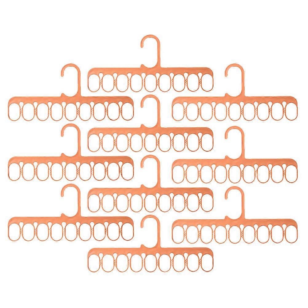 Multi-Function 9-Hole Clothes Hangers for Storage Use 10Pcs Watermelon Red