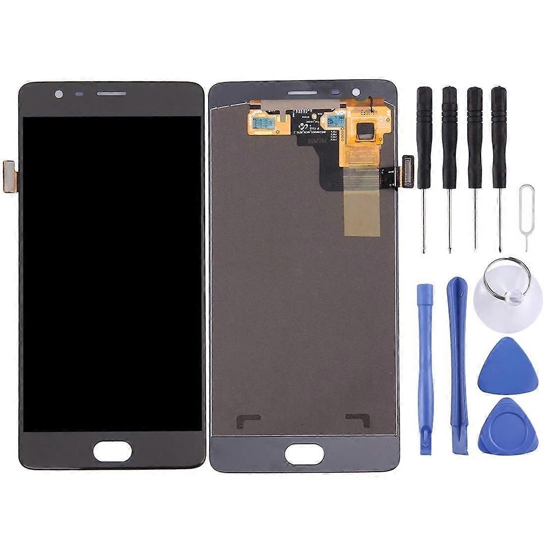 LCD Screen Replacement and Digitizer Full Assembly A3000 Black Front Panel  Kit for OnePlus 3