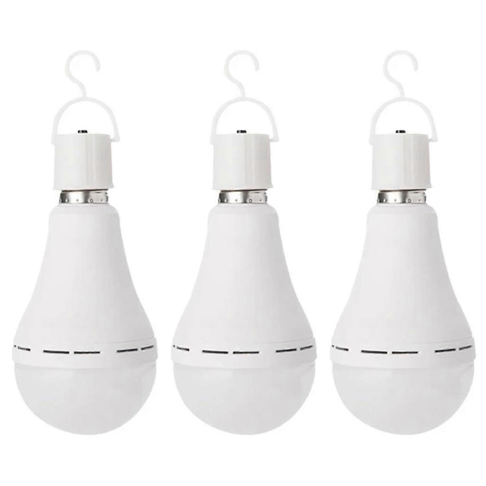 Rechargeable LED Light Bulb - E27 Socket, Portable Flashlight for Camping & Emergency Use, 3 Lighting Modes