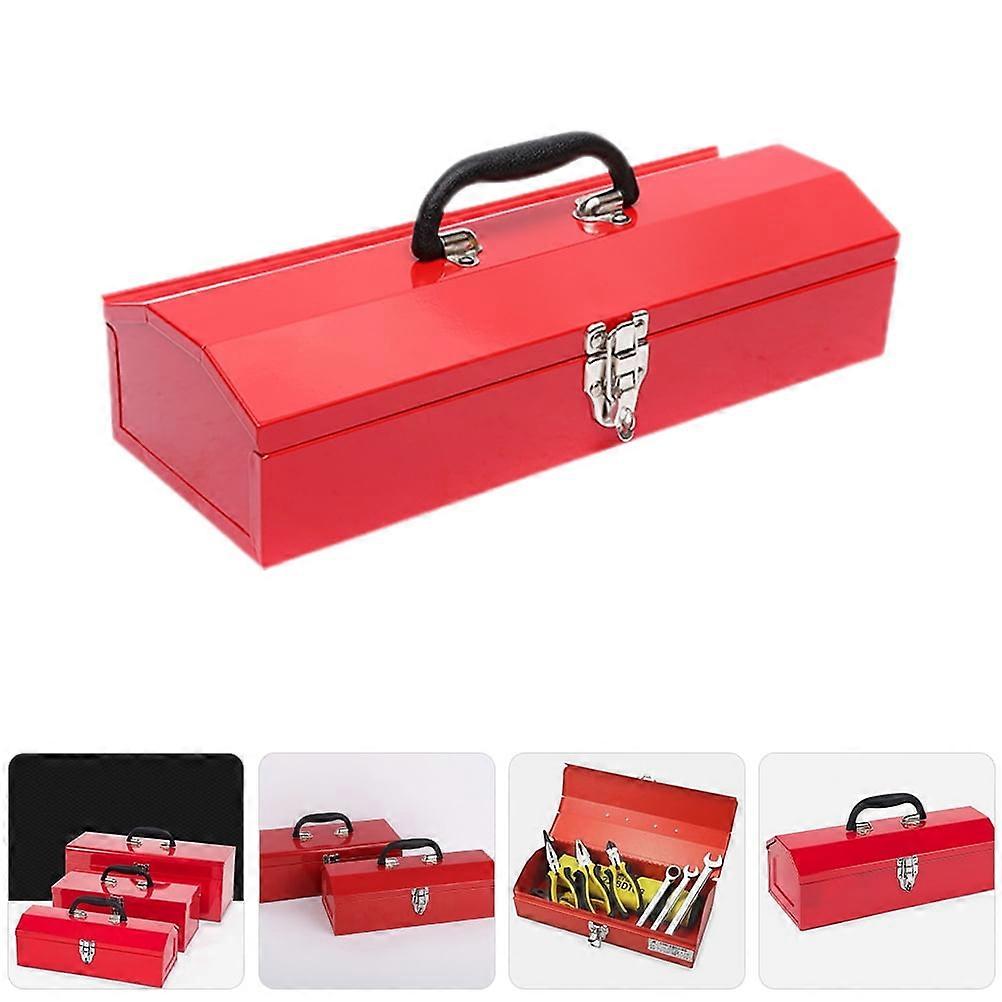 Metal Tool Case Essential Container Tools Storage Boxes Red