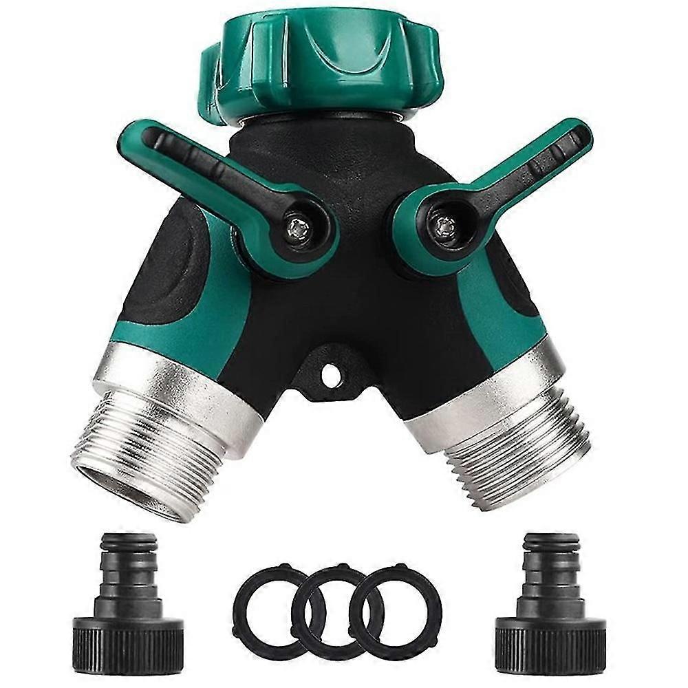 Garden Hose Splitter Easy Grip Bolted Threaded Smooth Long Handle