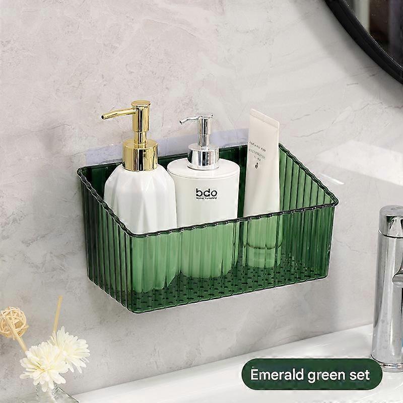 Bathroom Transparent PET Wall-Mounted Storage Rack