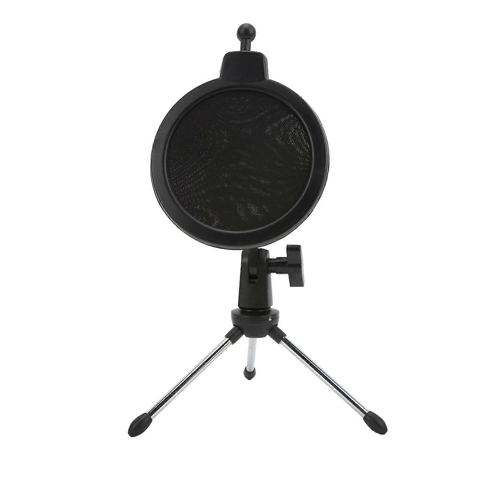 Foldable Microphone Shockproof Stand Pop Filter Holder Kit Compatible With Recording Studio Live Broadcast